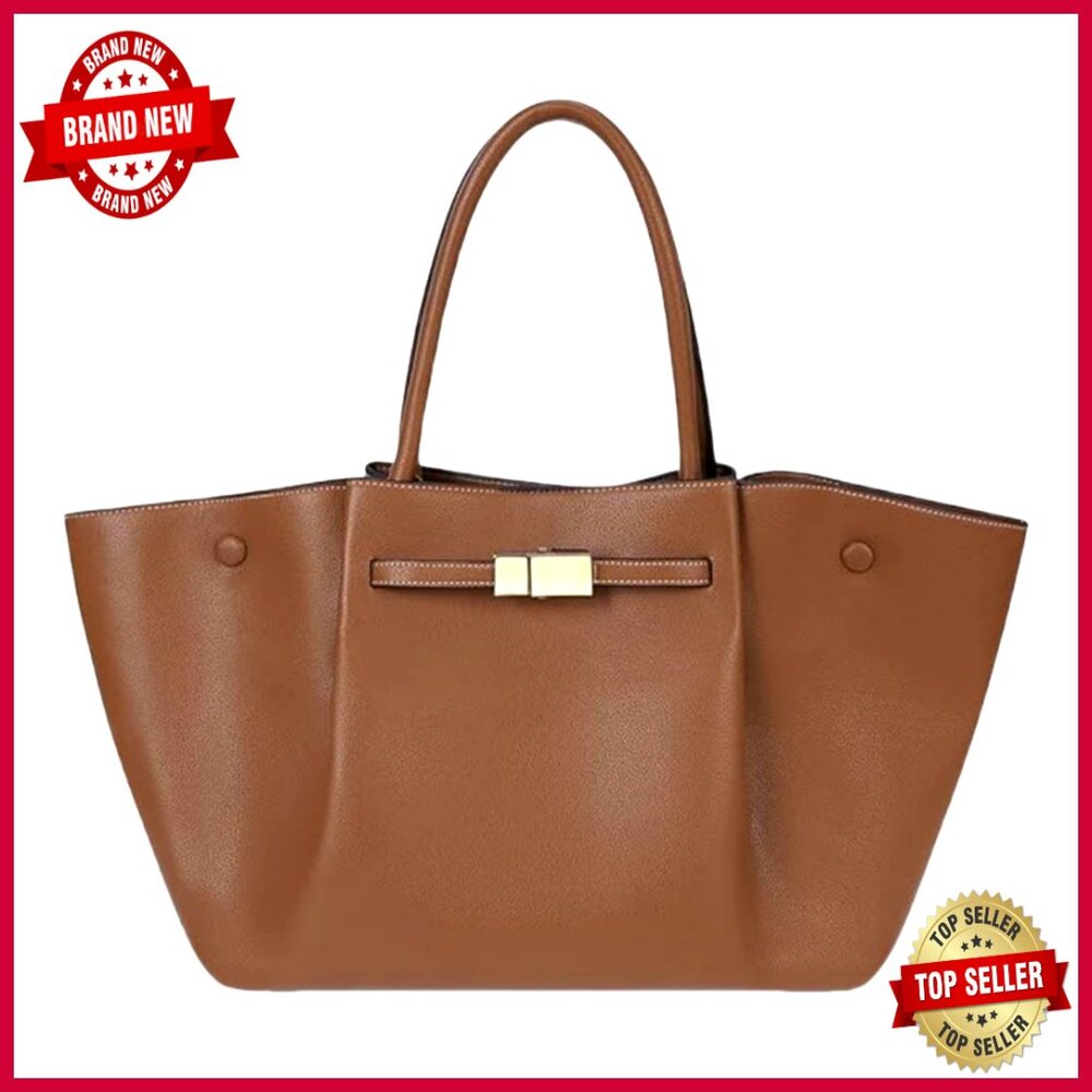 Large Vegan Leather Tote Bag Top Handle Shoulder Purse Daily Use
